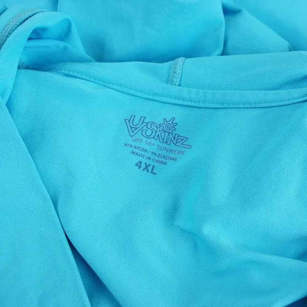 UV Skinz Hooded Blue Beach Cover Up Womens Sz 4XL